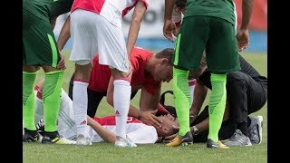 Abdelhak Nouri collapses on field Ajax vs Bremen 08072017 لحظة إصابة عبد ألحق نوري بأزمة قلبية [upl. by Alamap624]