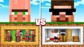 VILLAGER BASE vs CARRY DEPIE BASE IN MINECRAFT️‍🔥 [upl. by Ellebasi]