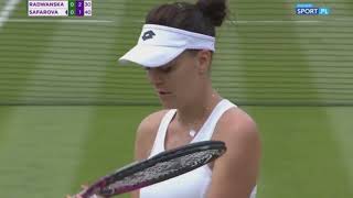 Safarova vs Radwanska Wimbledon 2018 2R HL [upl. by Hanikahs281]