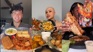 Mukbang ASMR 🤤🍲🍔  Tiktok Compilation pt3  WingstopRaising Canes Chipotle Toca Bell [upl. by Norrehs]