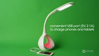 LED Desk Lamp with Color Changing Tunnel amp USB [upl. by Lorenza]