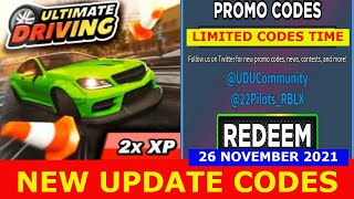 NEW UPDATE CODES Ultimate Driving ROBLOX  26 November 2021  LIMITED CODES TIME [upl. by Nannette]