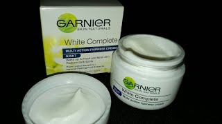 Garnier White Complete Multi Action Fairness Night Cream  anmol hindi [upl. by Teena860]