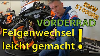 Vorderradwechsel S1000RR mit Tipps  TEIL 1  racing4funde Tipps amp Tricks [upl. by Drofnelg]