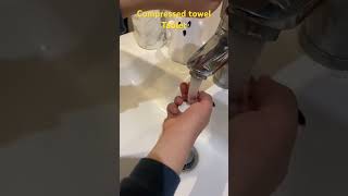 Compressed Towel Tabletcompressed towelchallenge wipes shorts shortvideo [upl. by Araes]