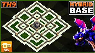 New BEST TH9 Base 2023 with COPY LINK  Town Hall 9 Hybrid Base Design  Clash of Clans [upl. by Lindly]