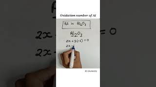 oxidation number of Al in al2o3 l oxidation number of Aluminium in Aluminium oxide l chemistry l [upl. by Tillio]