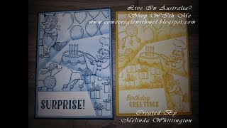 Stampin Up Birthday Delivery Retiform Technique [upl. by Cyler288]