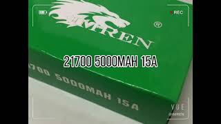 IMREN 21700 Rechargeable Battery 5000mAh 37V 15A [upl. by Griggs512]