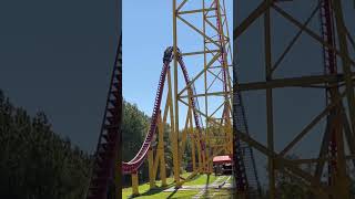 The Most Intense Roller Coaster Intimidator 305 at Kings Dominion [upl. by Aerdnod776]