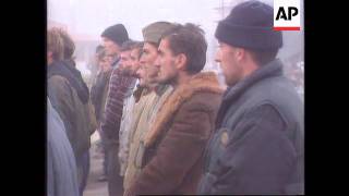 Bosnia  Serbs Show Off Moslem Prisoners [upl. by Aymik]