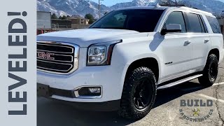 Yukon Gets Lifted Installing Rough Country Leveling Kit on 2019 GMC Yukon [upl. by Eseilanna]