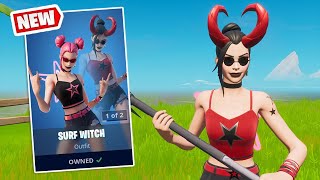 NEW SURF WITCH Skin Gameplay in Fortnite [upl. by Philps]