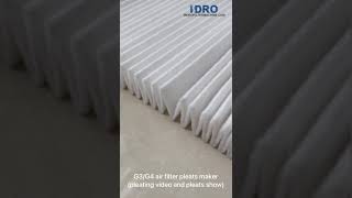 G3G4 air filter pleats maker pleating video and pleats show [upl. by Ingaborg]