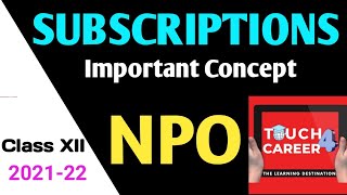 subscription in NPO  class 12 chapter 1  important concept of subscriptions [upl. by Ellen]