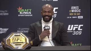 JON JONES on defeating STIPE MIOCIC at UFC 309 [upl. by Oisangi]