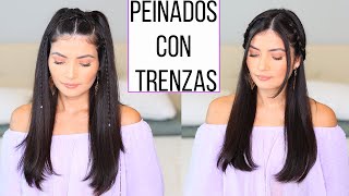 IDEAS DE PEINADOS CON TRENZAS FÁCILES Y RÁPIDOS PARA CABELLO LARGO  Bessy Dressy [upl. by Ynabe]