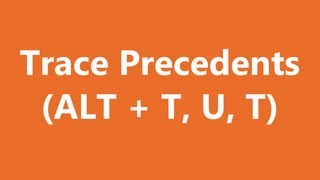 Excel Shortcuts  Trace Precedents [upl. by Sardse]