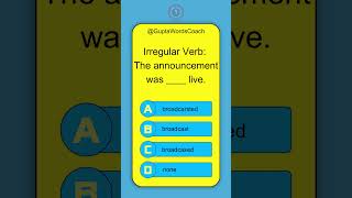 Verb Forms Quiz 167 Only Genius can spot correct verb challenge short guptawordscoach [upl. by Cohette547]