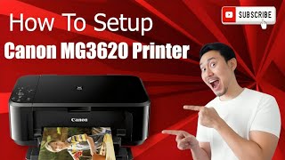 Connect Canon Pixma MG3620 Printer to WiFi [upl. by Annaillil271]