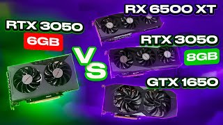 RTX 3050 6GB vs RX 6500 XT Can the new 6GB RTX 3050 compete with AMD [upl. by Monney]