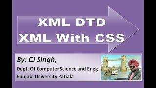 XML DTD XML CSS Validate XML Document Type Definition Basics of DTD DTD Rules [upl. by Lazes]