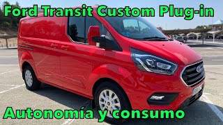 ¡PRIMERA FURGONETA HÍBRIDA ENCHUFABLE Ford Transit Custom Plugin PRUEBA autonomía y consumo MOTORK [upl. by Yartnod]