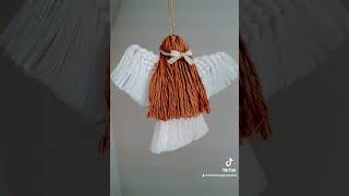 MACRAME ANGEL  CHRISTMAS ORNAMENT  ANGEL DE MACRAME macrame macrametutorial diy macramepattern [upl. by Morvin428]