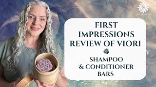 First Impressions Review of Viori Shampoo amp Conditioner Bars on Gray Hair  Joli Campbell [upl. by Apul]