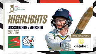 Highlights Leicestershire vs Yorkshire  Day Two  Fisher amp Tattersall star with the bat [upl. by Okin]