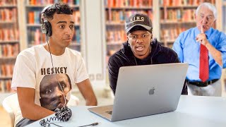 Blasting EMBARRASSING Voicemails In Library Ft KSI [upl. by Deach]