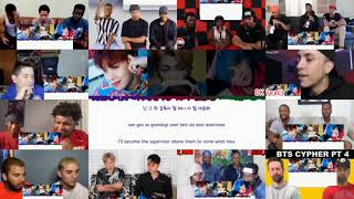 BTS Cypher pt4 lyrics  reaction mashup [upl. by Sterrett]