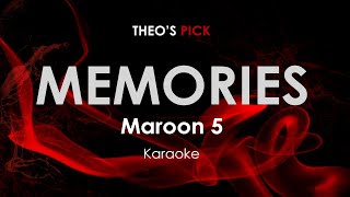 Memories  Maroon 5 karaoke [upl. by Rainwater]