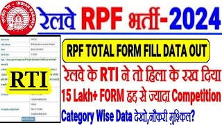 रेलवे RPF भर्ती 2024 Total FORM DATA OUT🔥RTI ने तो सबको हिला के रख दिया15 LakhFORMहद्द से ज्यादा [upl. by Assiluy650]