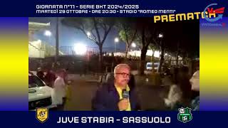 Juve Stabia  Sassuolo diretta Pre Partita del 29102024 [upl. by Maibach]