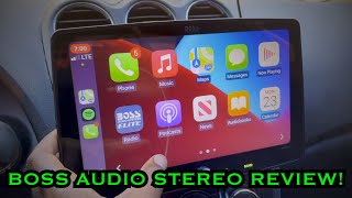 Boss Audio Elite Touchscreen Stereo Review w CarPlay amp Android Auto [upl. by Elimaj]