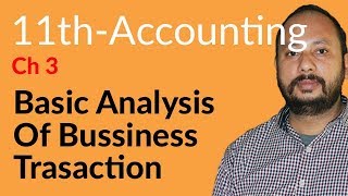 ICom Part 1 Accounting ch 3  Basics Analysis of Business Transaction  Inter part 1 Accounting [upl. by Renato440]