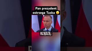 Prezydent twardo do Tuska  brawo duda polityka polskapolityka viral [upl. by Notselrahc442]