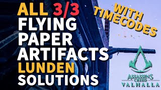 Lunden Artifacts Flying Paper Assassins Creed Valhalla All Locations [upl. by Sedecram211]