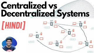 Centralised vs Decentralised Systems  Explained in Hindi  Full blockchain tutorial [upl. by Attolrac]