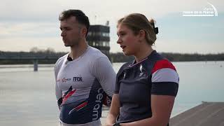 Découvrez le canoëkayak sprint une des disciplines des Jeux Olympiques avec Maxime et Axelle [upl. by Ullman]