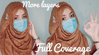 Hijab with short stolar  Hijab with Full Chest amp Back Coverage  Everyday Summer Hijab 2021 [upl. by Anna-Diana]