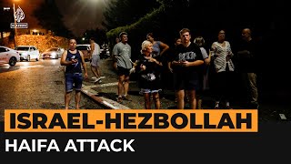 Hezbollah rocket attack on Haifa  Al Jazeera Newsfeed [upl. by Cykana]