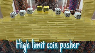 0 buy in From rags to riches inside the high limit coin pusher [upl. by Krystin]