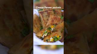 ઓછાતેલમાં નવો નાસ્તો  Cheese paneer pockets cheesepaneersamosa shorts [upl. by Asirram]