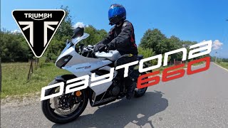 2024 Triumph Daytona 660  360 Ride  HD Exhaust Sound [upl. by Ralston]