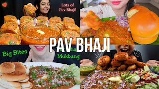 ASMR EATING SPICY PAV BHAJI😍🔥 INDIAN STREET FOOD  BEST MUKHBANG COMPILATION  The foodie one [upl. by Savill508]