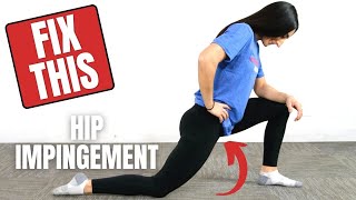 HIP IMPINGEMENT STRETCHES  3 Simple Exercises You NEED to Do [upl. by Curley]