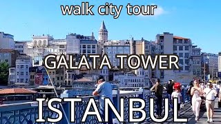 Istanbul Galata Tower Walking Tour [upl. by Kumler]