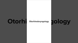 How to pronounce Otorhinolaryngology [upl. by Aneram]